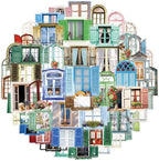 50PCS Window Flower Stickers Aesthetic PET Transparent Beside The Window Decal - Image 4
