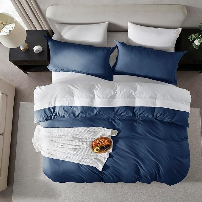 Nestl Navy Blue Duvet Cover Queen Size - Image 5