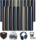 Tintnut Dark Color HTV Heat Transfer Vinyl, easy cut & weed, stretch washable by Tintnut