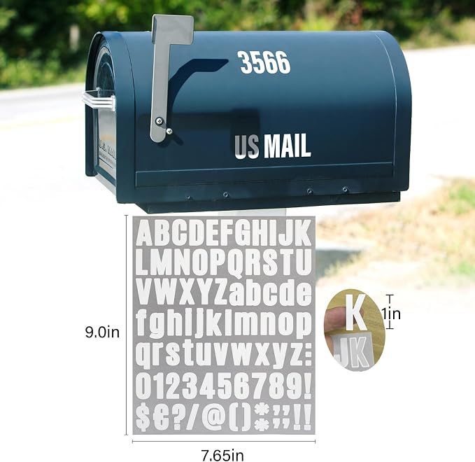 810 Pieces 10 Sheets Letter Stickers, Self Adhesive Vinyl Waterproof Mailbox - Image 2