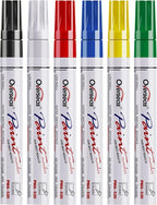 Overseas Paint Pens Paint Markers, 6 Colors Oil Based Permanent Markers | by Overseas