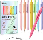Piochoo Gel Pens, 0.5mm Quick Dry Black Ink Fine Point Smooth Writing Pens by Piochoo