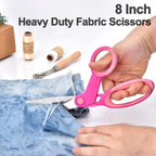 Zicolu Premium Sewing Scissors Bundle: Heavy Duty Fabric, Detail Embroidery & - Image 2