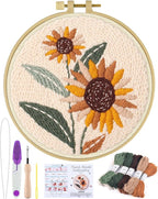 ERKOON Punch Needle Kit Beginners Adults, DIY Easy Flower Embroidery Set by ERKOON