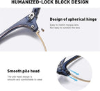 Blue Light Blocking Glasses Vintage Half Frame UV Clear Lens Anti Eyestrain - Image 6