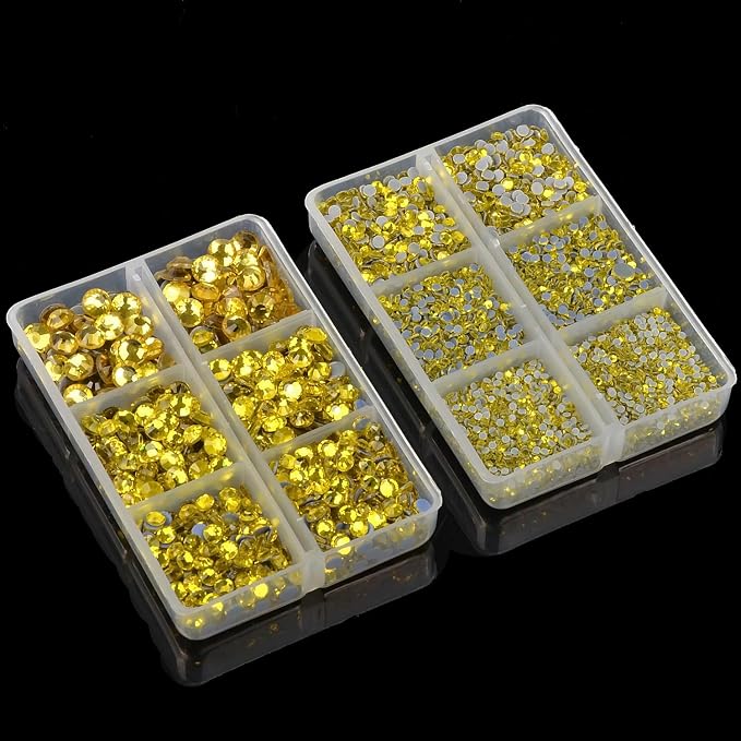 10000Pcs 2-Boxes Mixed Size Hot Fix Round Crystals Gems Glass Stones Hotfix - Image 5