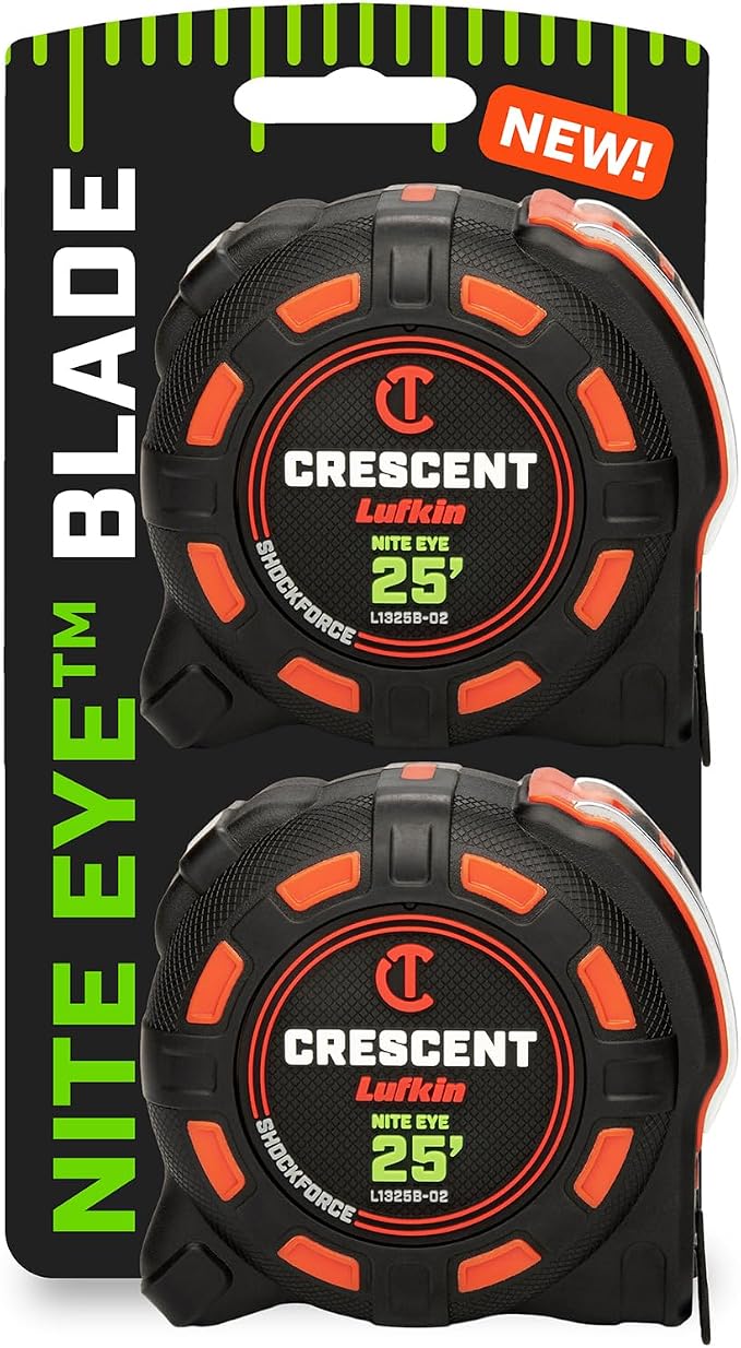 Crescent Lufkin 25 Ft. SHOCKFORCE NITE EYE Tape Measure | 2 Pack | by Unknown