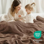 100% Cotton Muslin Blanket California King 120" x 90", 6 Layers Breathable and - Image 4