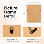 FIXSMITH 11x14 Picture Frame Set of 6, Display Pictures 8x10 - Image 4