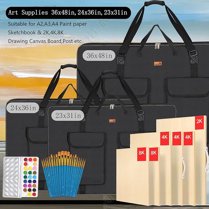 TreochtFUN Art Portfolio Case 24 X 36, Portfolio Bag Soft Water Resistant - Image 7
