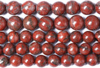32pcs 12mm Natural Red Seasame Jasper Gemstone Beads Round Loose Spacer Beads by NaturalStoneBeads