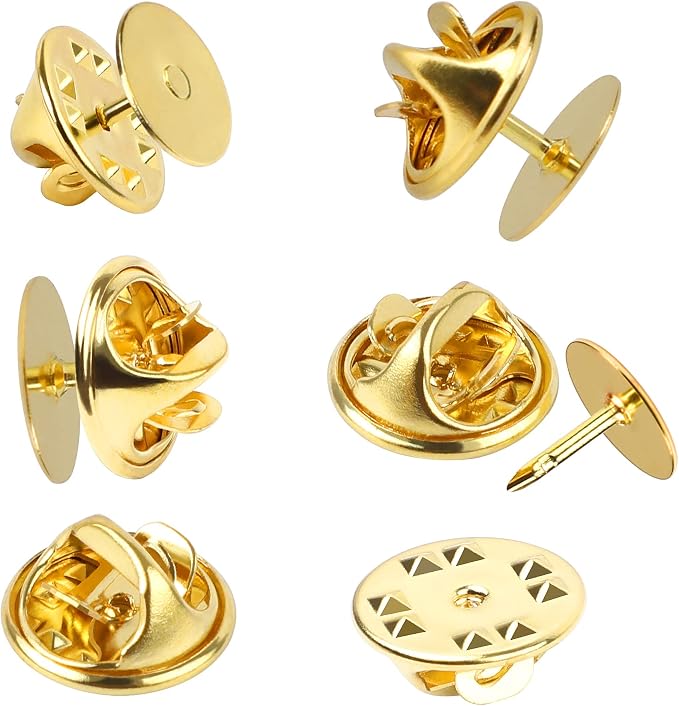 JANYUN 120 Pairs Butterfly Clutch Tie Tacks Safety Keepers Pin Back | Gold by JANYUN