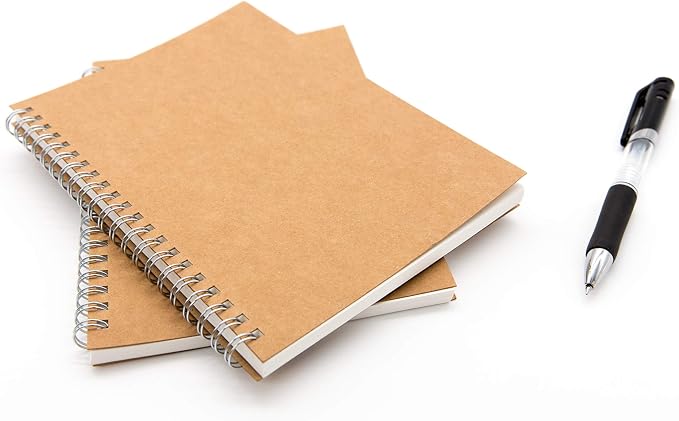 Soft Cover Spiral Notebook Journal 2-Pack, Blank Sketch Book Pad, Wirebound - Image 3