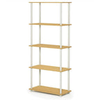 Furinno TURN-N-TUBE Storage Shelves, 5-Tier Book Shelf, Corner Shelf, Toolless - Image 6