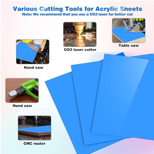 Adrattnay Sky Blue Acrylic Sheets 1/8" Thick, - Image 5