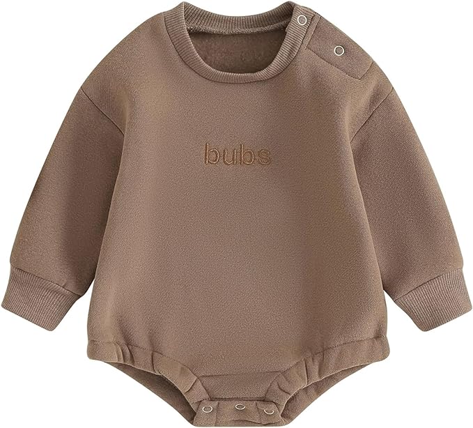 VISGOGO Newborn Infant Baby Boy Girls Oversized Romper Little Dude Sweater Onesie Coming Home Outfit Neutral Clothes