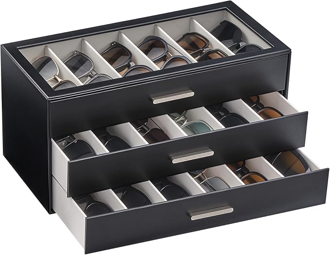 Lolalet Sunglasses Storage Box for Women, Eyewear Eye Glass Organizer by Lolalet