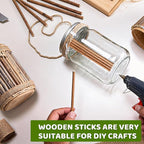 TKOnline 400Pcs Craft Sticks, 10cm 0.1-0.2 Inch in Diameter Wood Log Sticks - Image 6