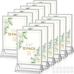 5X7 Silver Frames Double-Sided Acrylic Sign Holder，12 PCS | Silver Picture by AcrylicSignHolderMahjongRacks%EF%BC%8CMahjongBags
