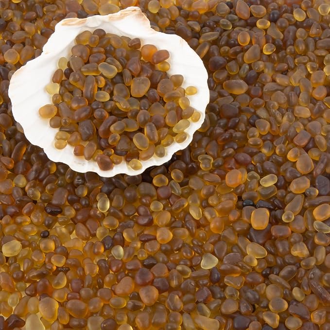 QEQEKAKA Sea Glass Stones for Crafts About 0.5LB Glass Pebbles Gemstones Bulk - Image 5