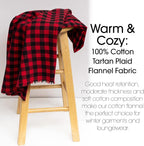 Pico Textiles 25 Yards Bolt Black and Red Buffalo Plaid Checkered Flannel Fabric - Image 4