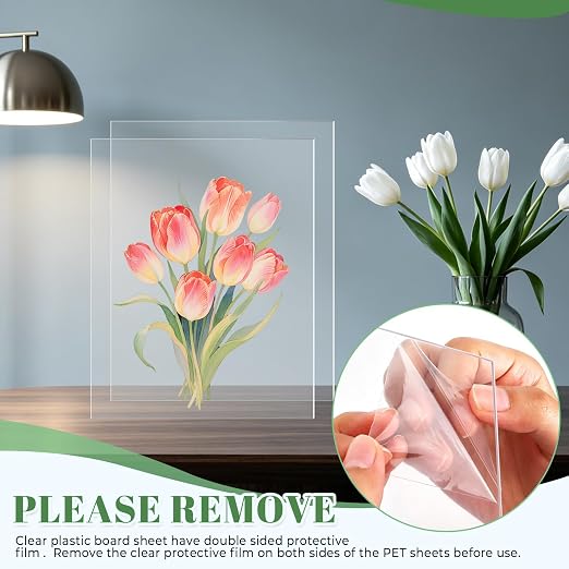 TKOnline 14 PCS Plexiglass Sheets, Invitations, Poster Frames Plastic Board - Image 4