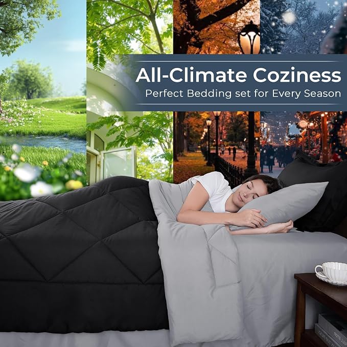 HEVUMYI 120x98 Oversized King Comforter Set - Image 3