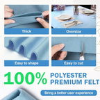 XSEINO Dusty Blue Large Felt Fabric 36" X 36 ", 1.4 mm Thick Soft Felt Fabric - Image 4
