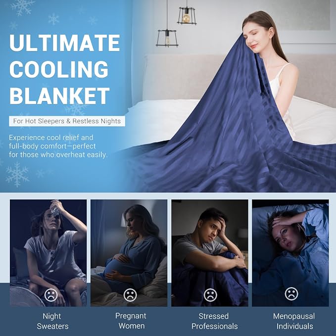 Elegear Revolutionary Cooling Blanket Queen, Absorbs Heat to Keep Body Cool - Image 6