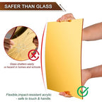 Gold Acrylic Sheets Plastic Wall Mirrors, ALCCIFI 11.8" x 15.7" x 1/8" - Image 2