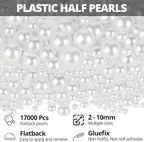17000Pcs White Half Pearls Beads - Image 2