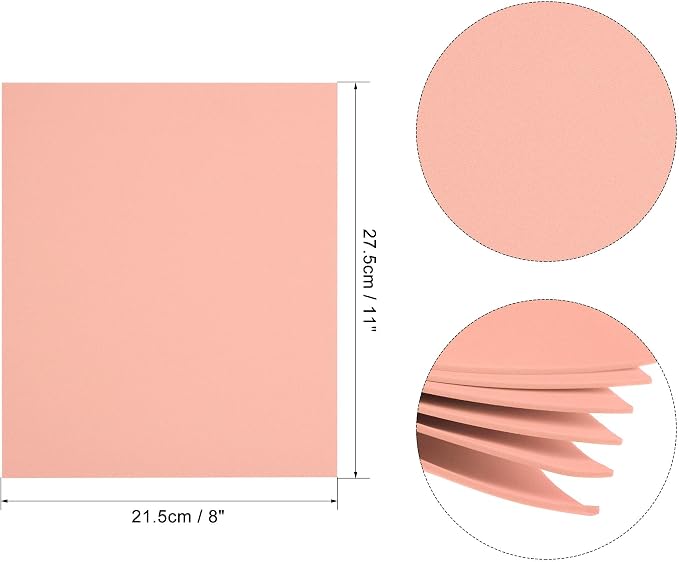uxcell Red EVA Foam Sheets 11 x 8 inch 1.7mm Thickness - Image 2