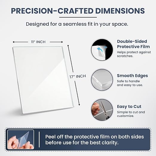 BARNWOODUSA Plexiglass Sheets for Replacement Picture Frame Glass - Image 3