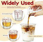 2 Pack High Borosilicate Shot Glass Measuring Cup, Espresso Shot Heavy Glass - Image 5
