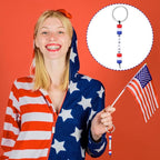 Landical 564 Pcs 4th of July Keychain Craft Kit DIY Patriotic Bead Keychain - Image 7