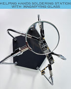 Kaisiking Helping Hands Soldering Station Kit • Magnifying Glass • 4 Flexible - Image 3