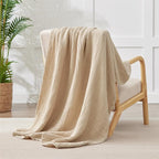 100% Cotton Muslin Blanket Queen 90" x 90", 6 Layers Breathable and Lightweight - Image 9