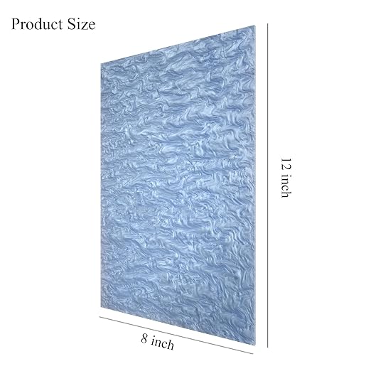 TOEPODO Pearlescent Ripple Cast Acrylic Sheets 1/8 Thick Marble Acrylic Sheets - Image 3
