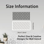 INFUNLY 4pcs Floral Wall Stencil Fern Pattern Reusable Stencil - Image 2