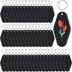 Yoption 50pcs Blank Motel Keychain Bulk by Yoption