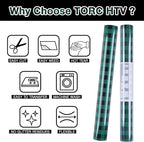 TORC Green Black Buffalo Plaid HTV Vinyl 12 inch x 10 ft, Check Heat Transfer - Image 3