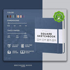 Beechmore Books Square Mixed Media Sketchbook - Image 2