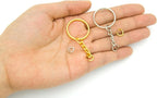 100Sets 1 inch Keychain Rings Golden Split Round Key Ring - Image 3