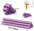 Colored Hot Glue Sticks Mini, 3.93 x 0.27 in Glitter Glue Stick, EVA Adhesive - Image 3