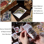 PRSTINCOL 300 Pcs Scrapbook Washi Stickers, Vintage Flower Butterfly Botanical - Image 5