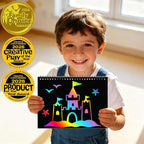 ZMLM Scratch Paper Art-Crafts Gift: 2 Pack Rainbow Notebooks Supplies Toys - Image 2