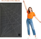 Extra Large 47'x71' Self Healing Cutting Mat，Non-Slip Worktable Mat，Black and - Image 4