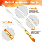 Paint Brushes Set, 24 Pack 240 Pcs Round-Pointed Tip Paintbrushes Nylon Hair - Image 3