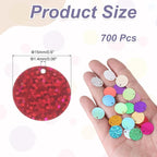 MECCANIXITY 700 Pcs Flat Round Sequins 15mm/0.6 Inch Loose Paillettes Craft - Image 2
