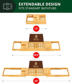 ROYAL CRAFT WOOD Premium Foldable Bathtub Tray Caddy - Image 5